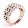 3 Strand Fashion Diamond Ring- 1 Cttw