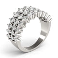 3 Strand Fashion Diamond Ring- 1 Cttw