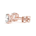 Rose Gold 14K 0.2 CTTW Studs in a Basket Prong Setting