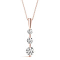 Solitary 3 Diamond Pendant- 0.25 Cttw