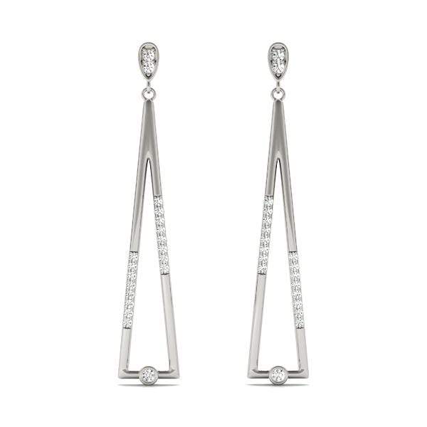 Abstract Drop Fashion Earrings- 0.25 Cttw