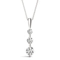 Solitary 3 Diamond Pendant- 0.25 Cttw