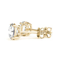 Yellow Gold 14K 0.2 CTTW Studs in a Basket Prong Setting