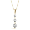 Solitary 3 Diamond Pendant- 0.25 Cttw